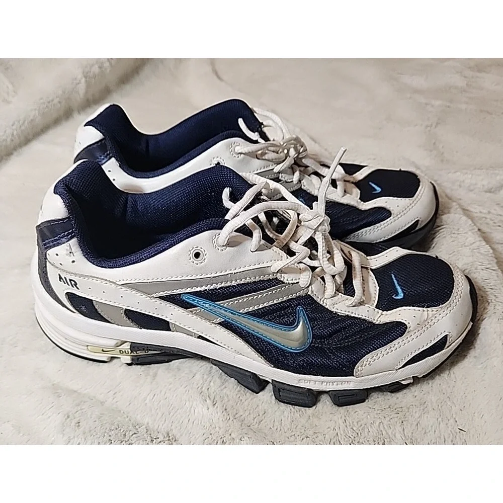 Nike Air‎ 2006 Vintage Mens 10.5 Navy White Silver Running Shoes 313648-401